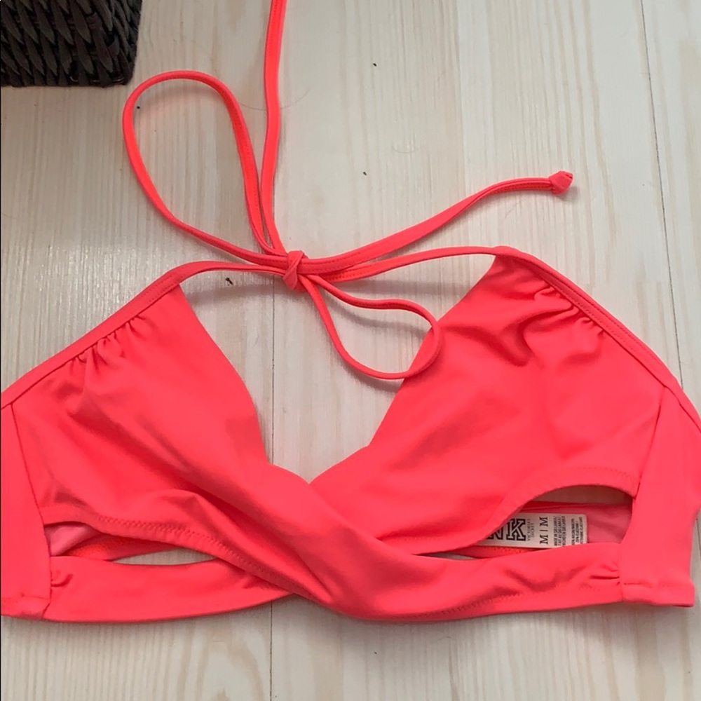 VS Pink undercut triangle bikini top